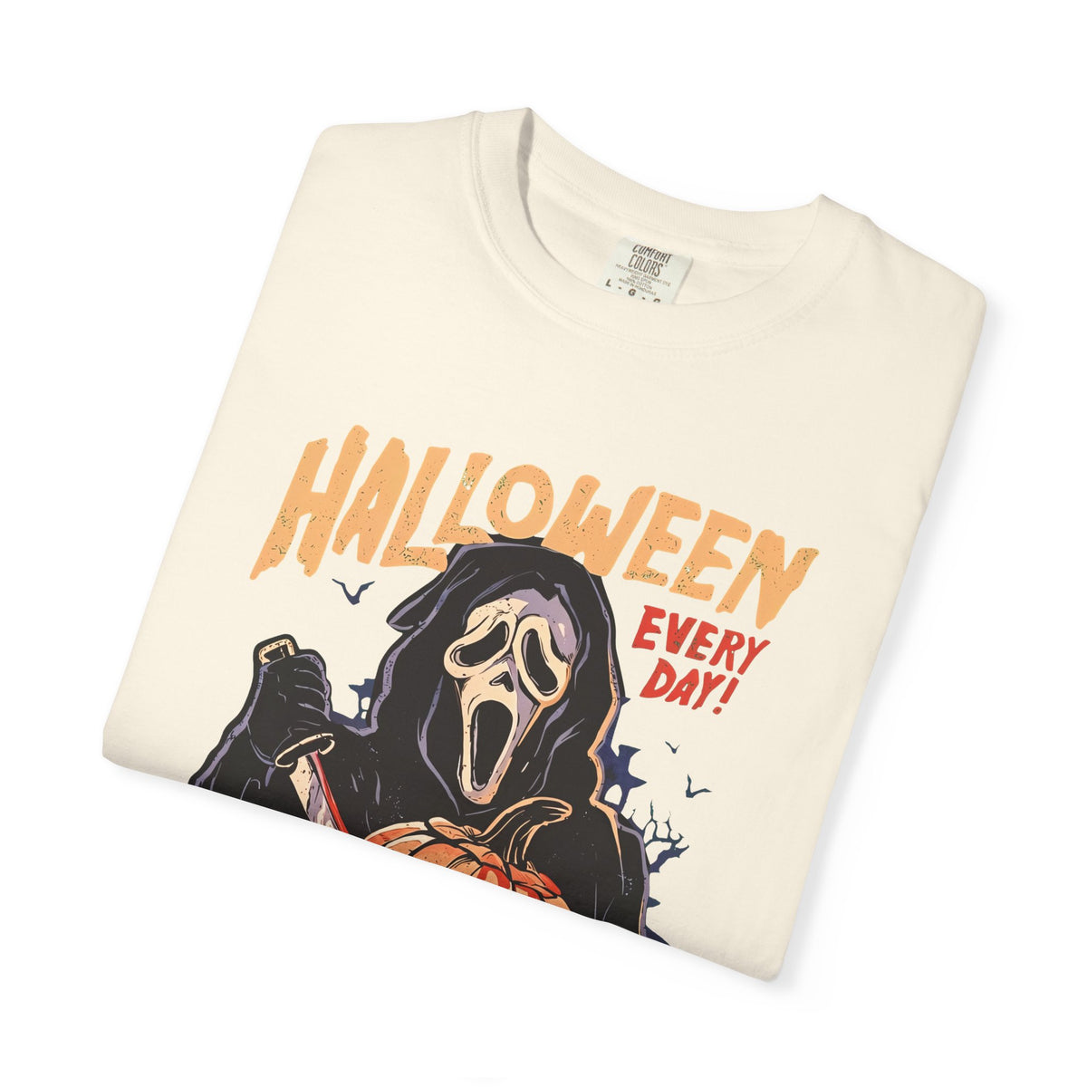 Halloween Every Day T-Shirt — Scream Mask & Jack-o'-Lantern Graphic