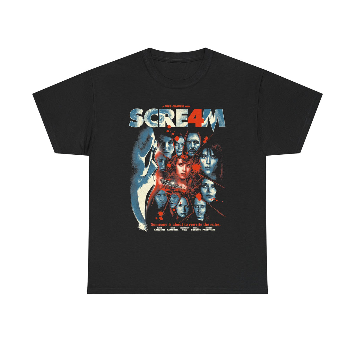 Scream 4 Movie Poster Tee — Retro Horror Graphic T-Shirt