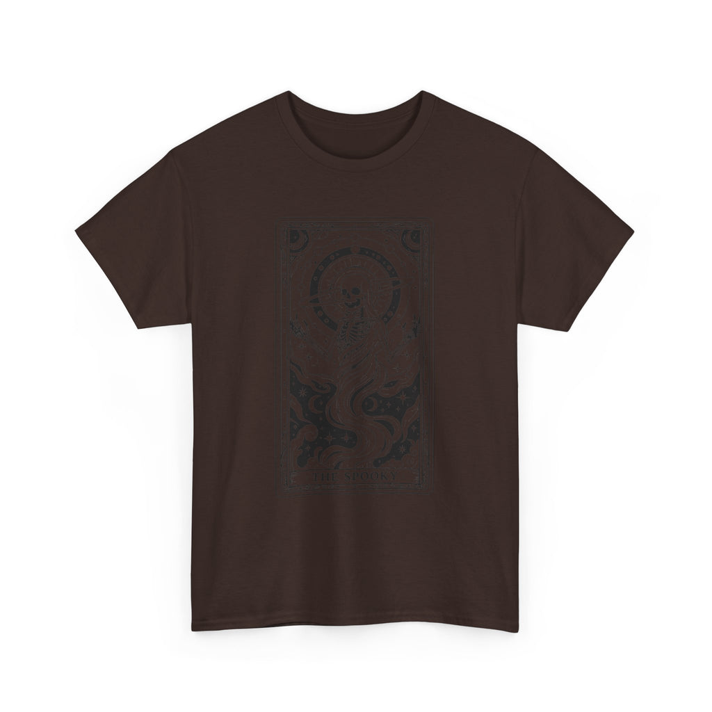 Tarot Skull Flame T‑Shirt — 'The Spooky' Gothic Graphic Tee