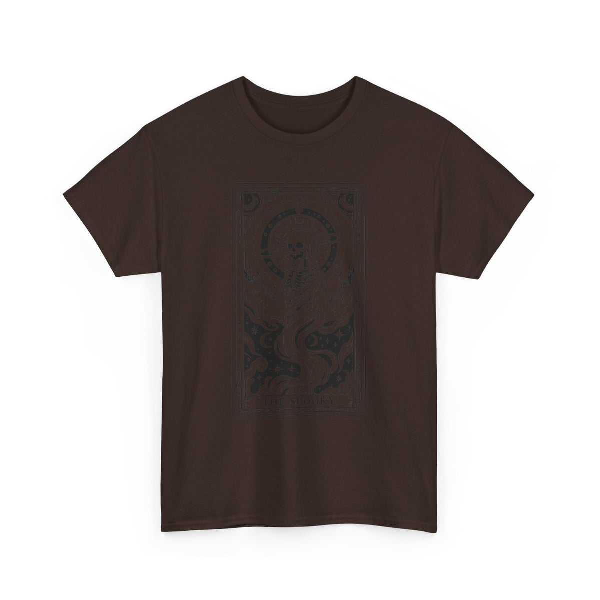 Tarot Skull Flame T‑Shirt — 'The Spooky' Gothic Graphic Tee