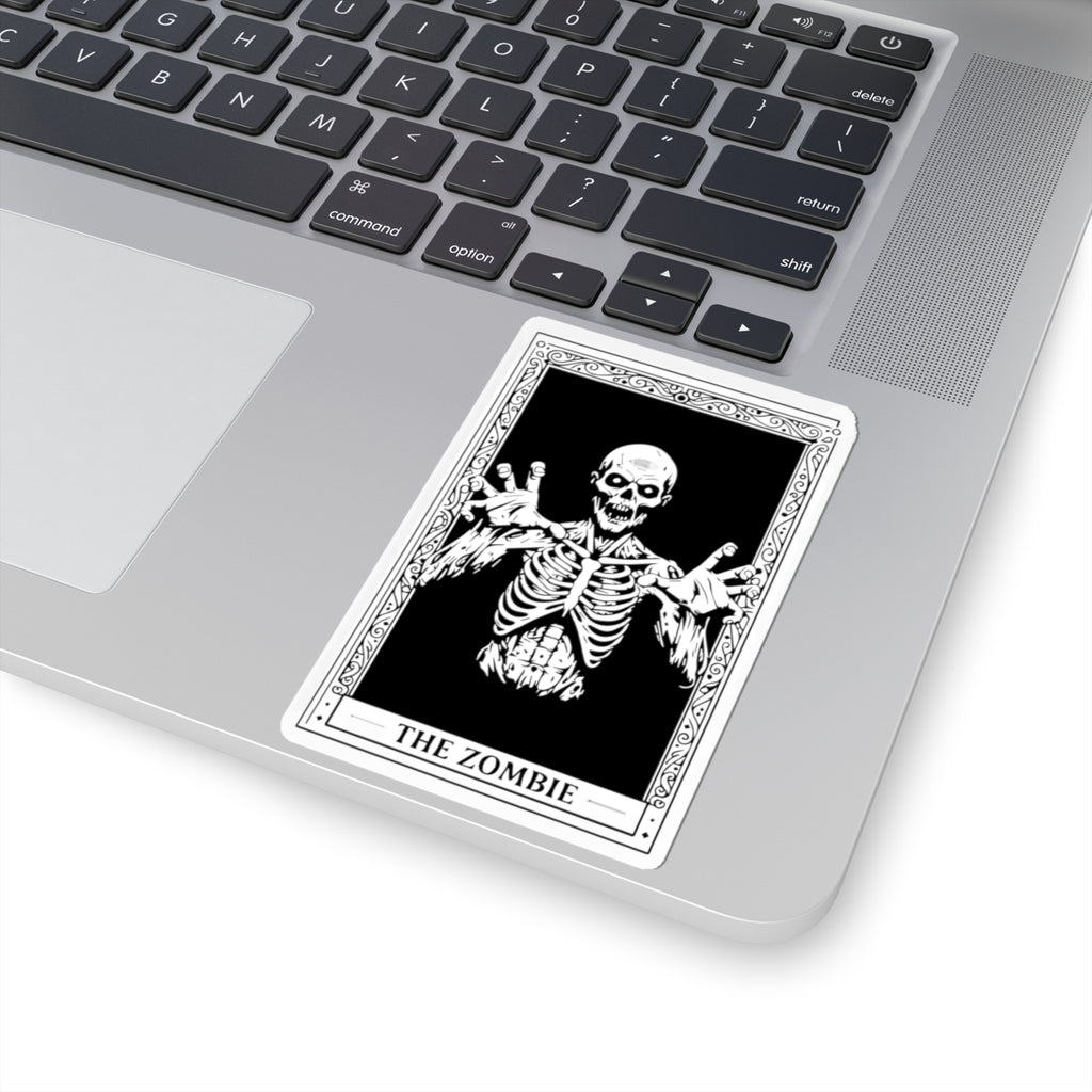 Zombie Tarot Sticker — The Zombie Kiss-Cut Horror Decal