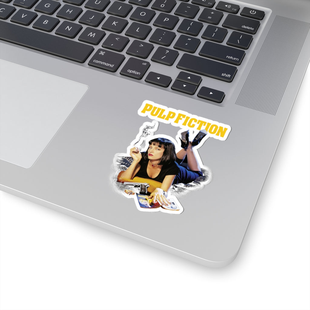 Pulp Fiction Mia Wallace Kiss-Cut Sticker — Retro Movie Poster Decal