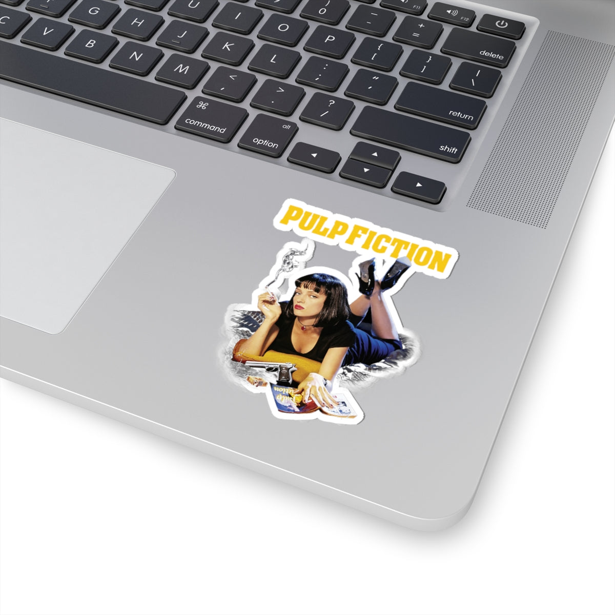 Pulp Fiction Mia Wallace Kiss-Cut Sticker — Retro Movie Poster Decal