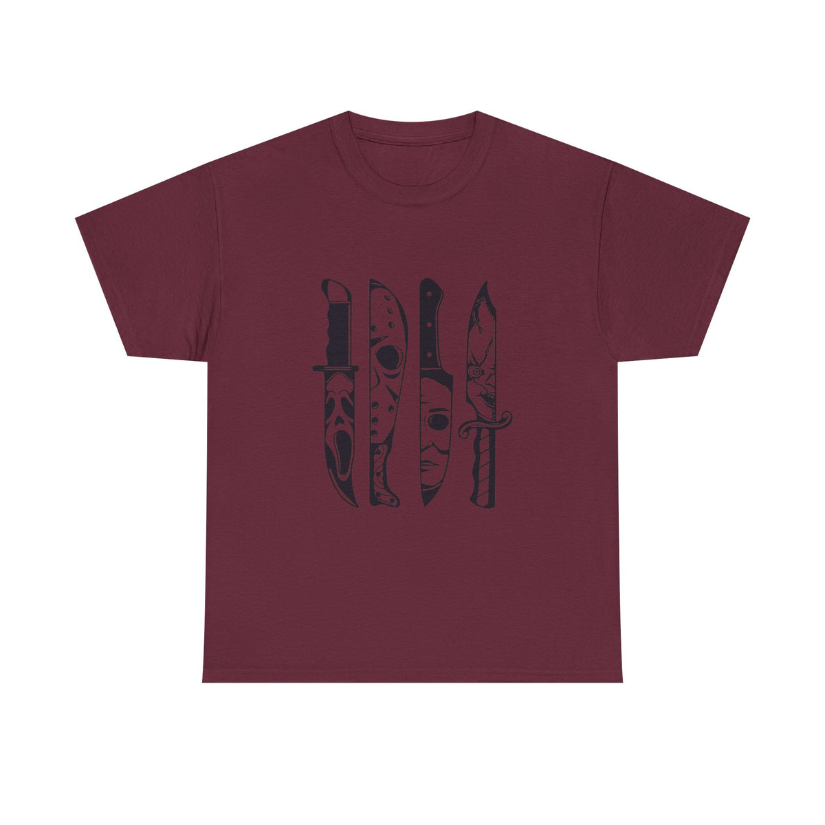 Knife Silhouette Tee — Black Blade Graphic T‑Shirt